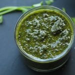 israeli chimichurri (zhug) in a small bowl