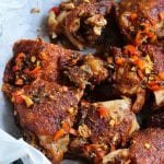 naked fried chicken with spicy vinaigrette