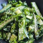 collard greens recipe with okra, cucumbers, and lima beans