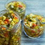 chow chow recipe in a mason jar