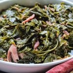 collard greens with smoked turkey in a bowl